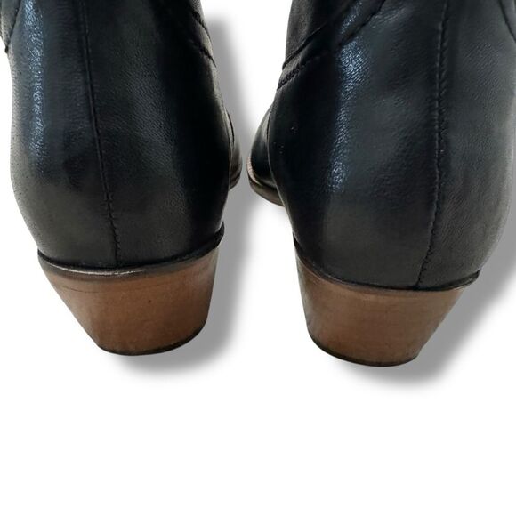 Frye Nataly Western Black Cowgirl Boots Women’s Size 7 Leather - Picture 6 of 10